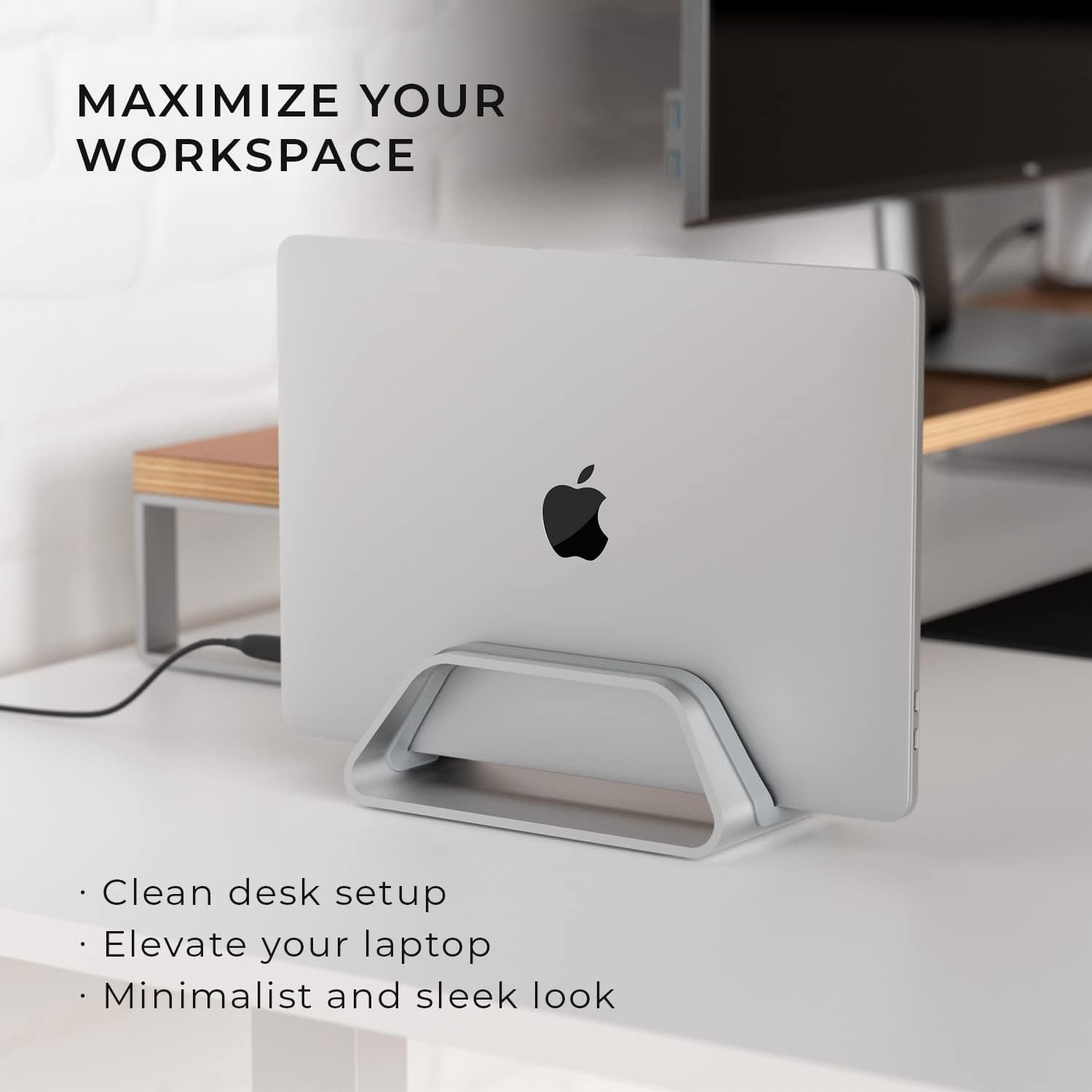 Thumbnail 4 de HumanCentric 401-1024-S 縦型ノートPCスタンド アルミ製・シルバー、交換式インサート