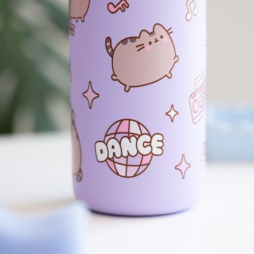 Detalle 2 de Grupo Erik Botella agua niña Pusheen Kawaii – Botella isotérmica de acero inoxidable 500 ml