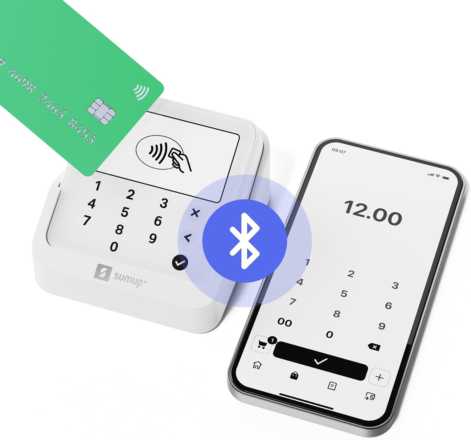 Detalle de SumUp Solo Lite Bundle con Stazione di Ricarica: pagamento mobile semplice e stile sul bancone