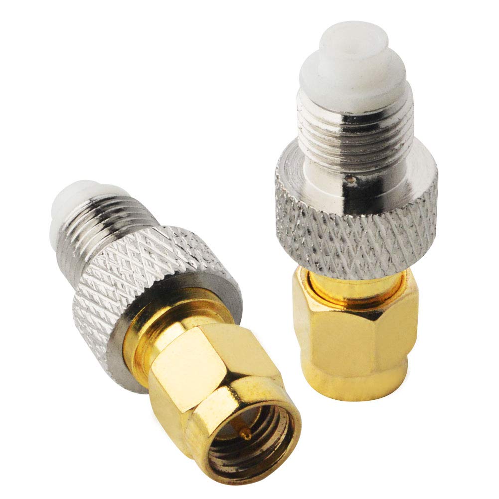 Thumbnail 2 de Boobrie FME Female to SMA Male Connector (SMA plug to FME jack) — 50Ω straight RF coax adapter, pack of 2