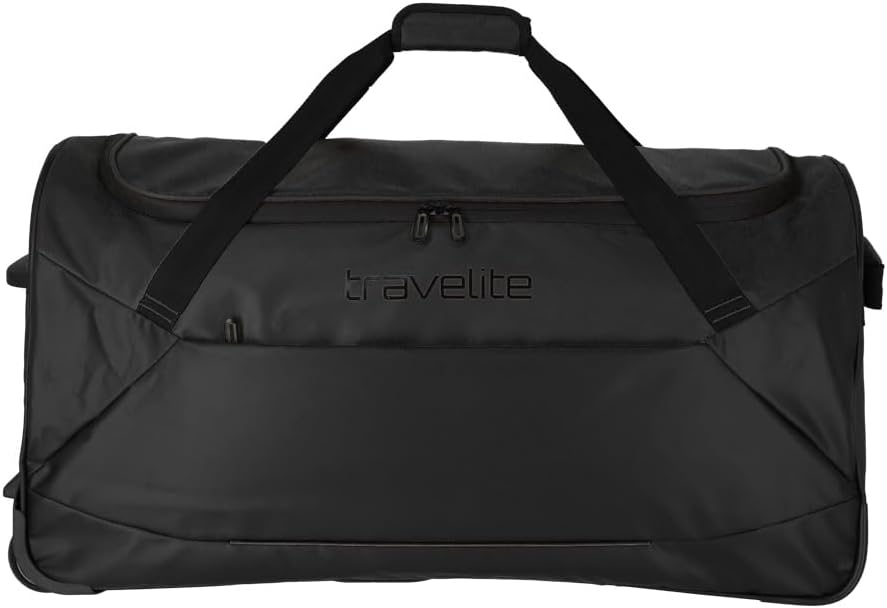 Detalle 2 de Travelite Borsa da viaggio trolley con ruote in materiale idrorepellente, 97 L, 71 cm, Nero