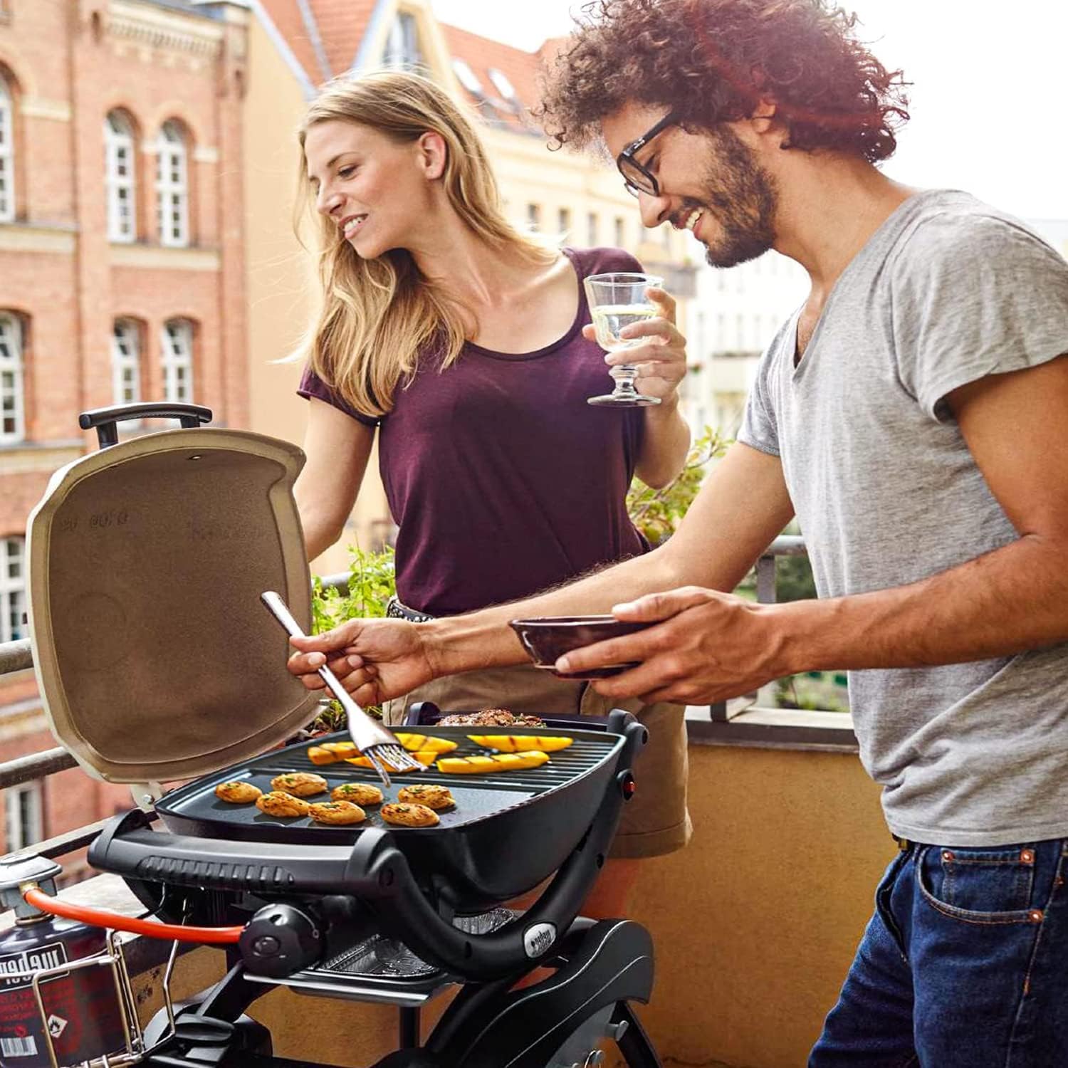 Thumbnail 6 de Vnierxful 6558 Grillplatte aus Gusseisen für Weber Q100/Q120/Q140 & Q-Modelle (32 x 22 cm)