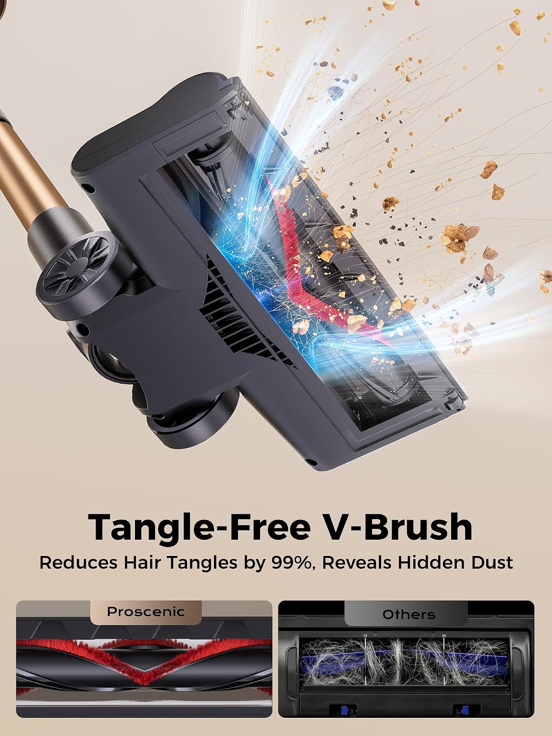 Detalle de Proscenic P11 Ultra+ Cordless Vacuum Cleaner: A practical, all-rounder stick that milks power from a light frame