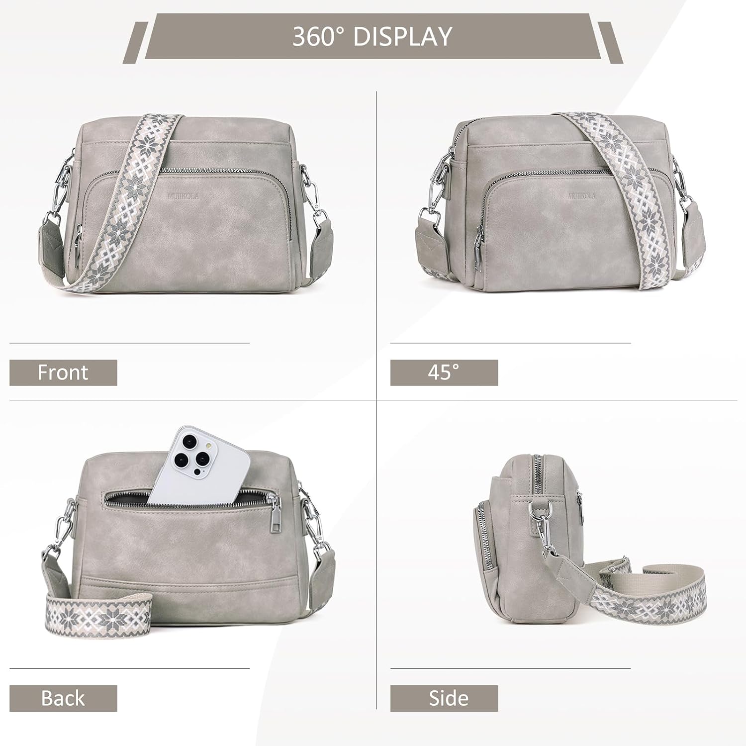 Detalle 2 de MUIIKOLA Cross Body Bag for Women purse