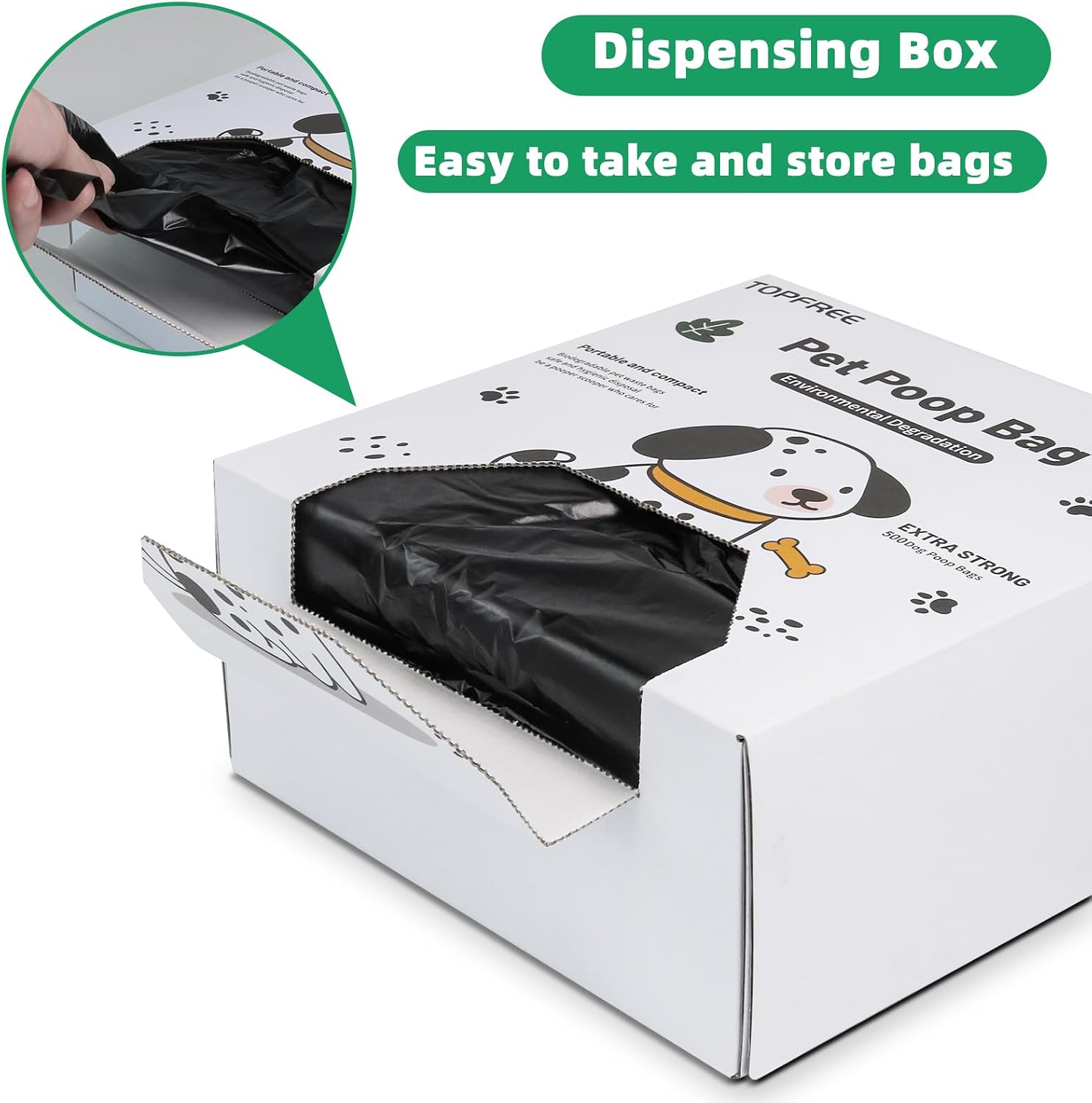 Detalle de Topfree 500 Dog Poo Bags 100 pack โ extra thick ๐