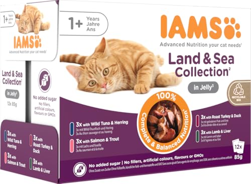 Thumbnail 8 de IAMS Delights Adult Cat Land & Sea Collection en Jelly 12 x 85 g