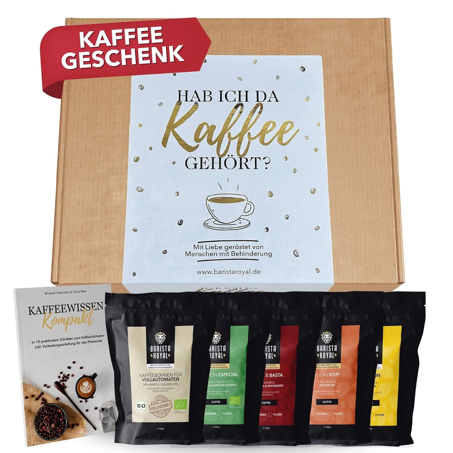 Premium Kaffeebohnen Geschenkset 5×100 g