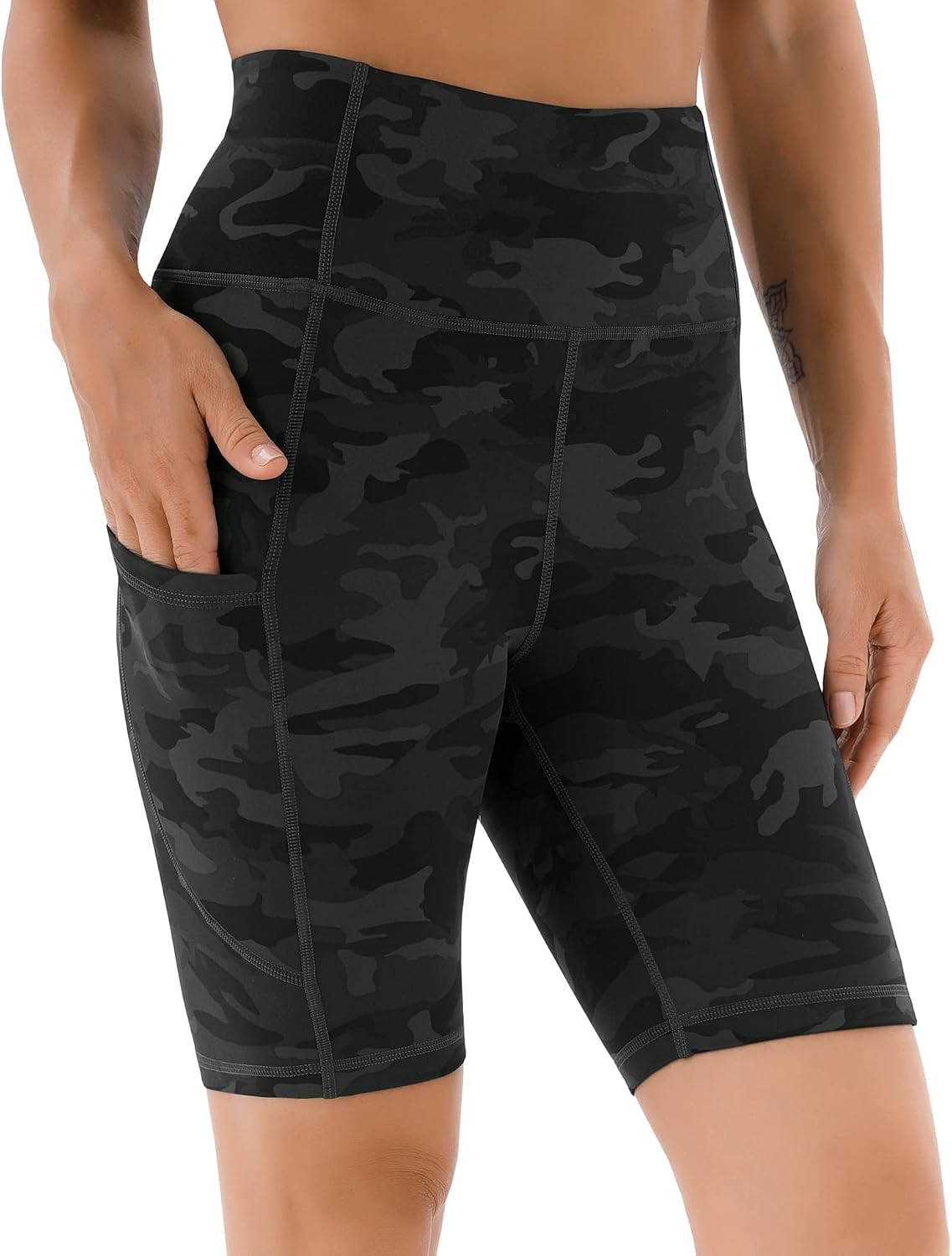 Thumbnail 3 de Persit Damen kurze Leggings (blickdicht) mit Taschen – Radlerhose mit hoher Taille