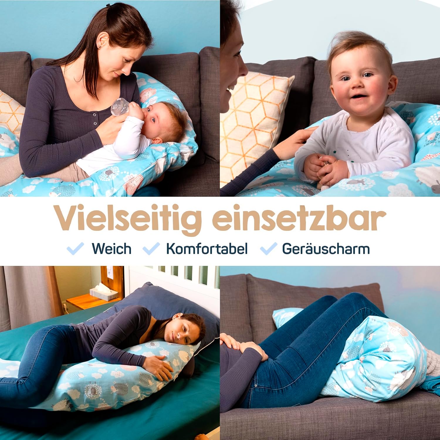 Thumbnail 2 de Baby's Stillkissen XXL – 190 cm Schwangerschaftskissen mit Bezug von Baby's Stillkissen