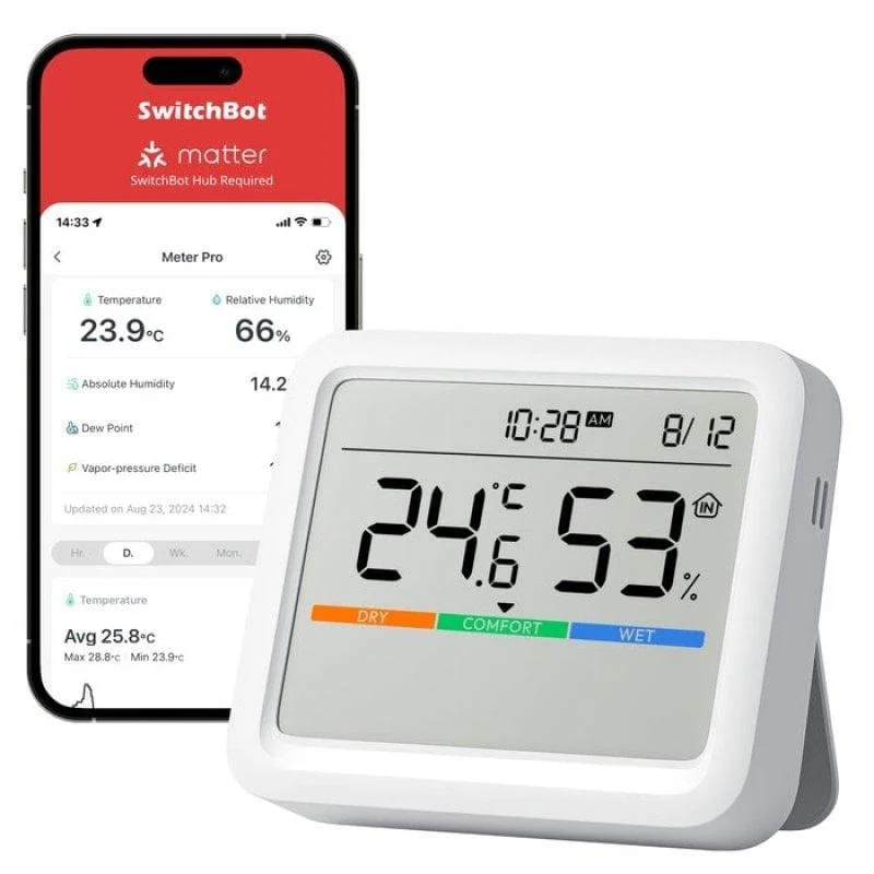 Detalle de Estación Meteorológica SwitchBot Meter Pro con Pantalla 9,2 cm