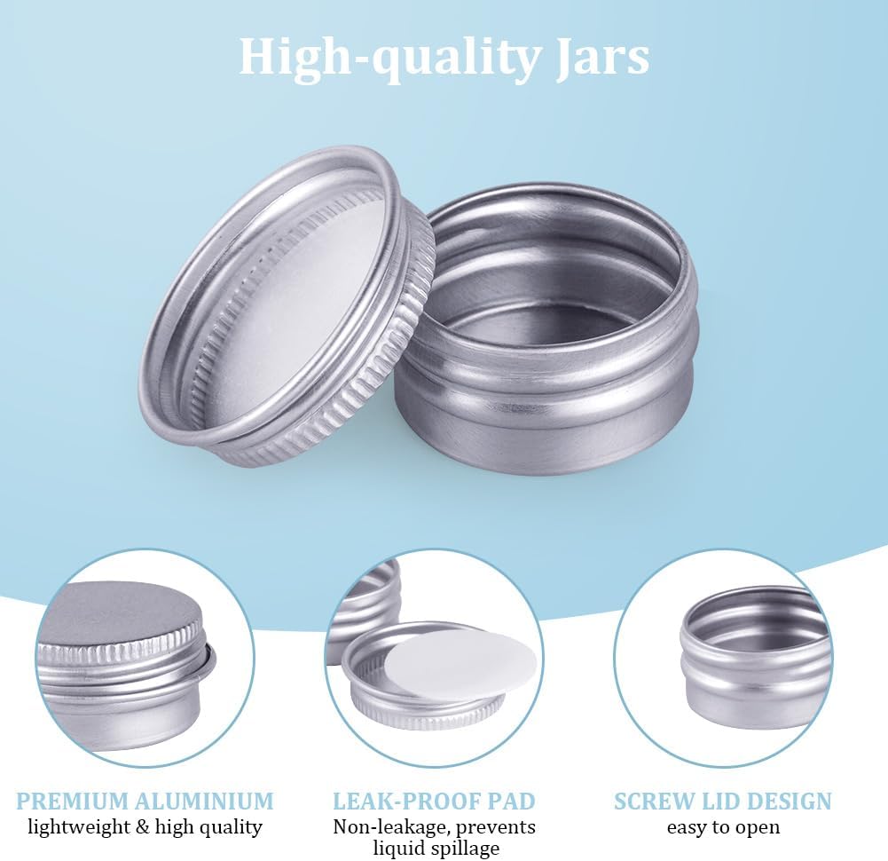 Thumbnail 2 de Flintronic 24 pots cosmétiques vides 5g/5ml (transparent, aluminium) avec spatule et étiquette