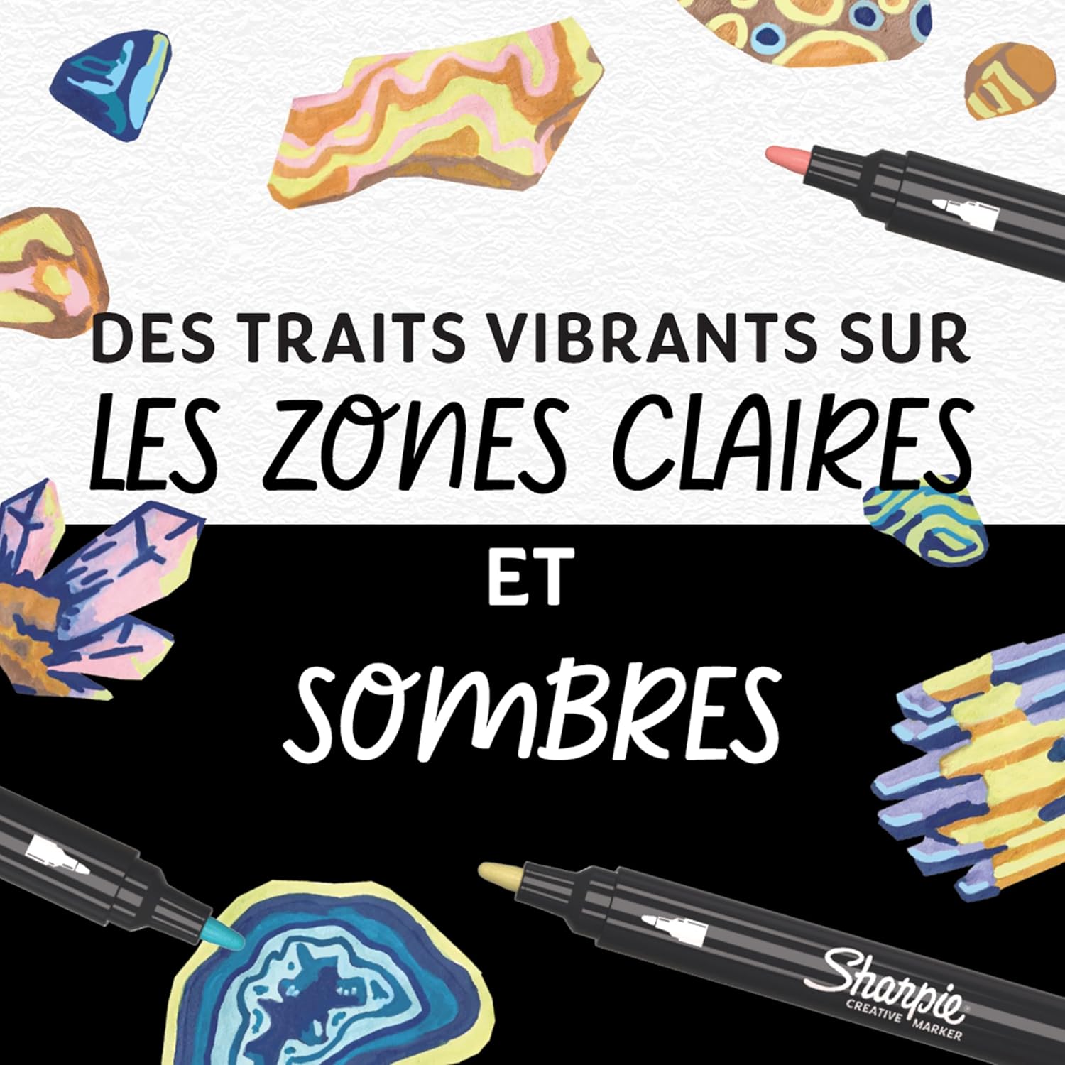Thumbnail 4 de Sharpie Feutres acryliques Couleurs Minérales – Lot de 12, pointe ogive