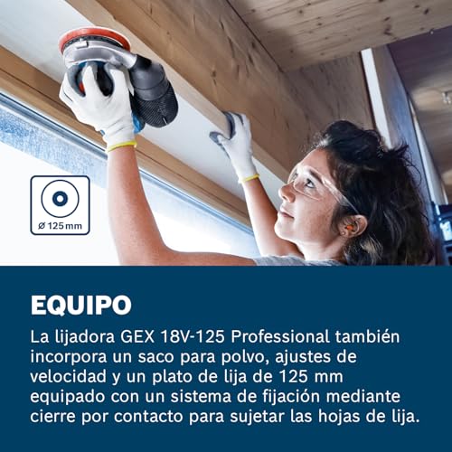 Thumbnail 4 de Bosch Professional GEX 18V-125 lijadora excéntrica 125 mm
