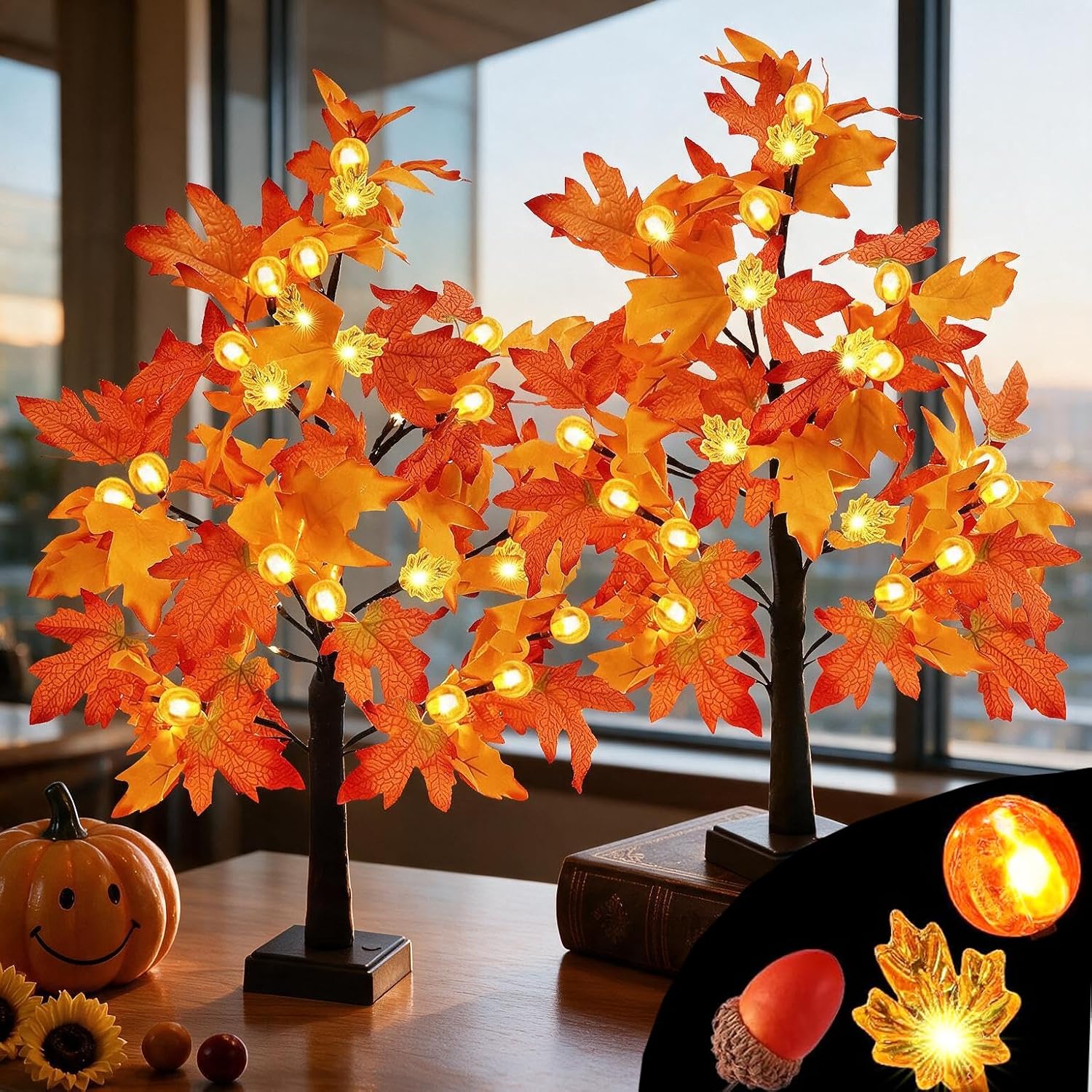 Thumbnail 6 de Lighted Fall Tree, 18-Inch