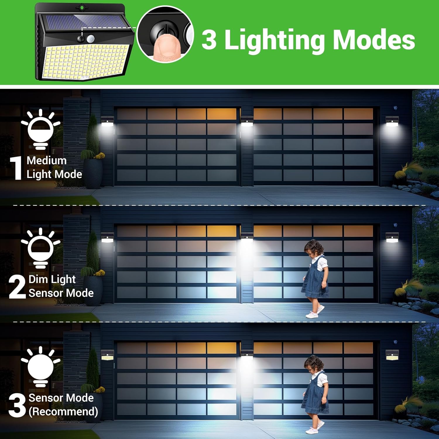 Detalle de nipify Solarlampen 5er Set 168 LEDs