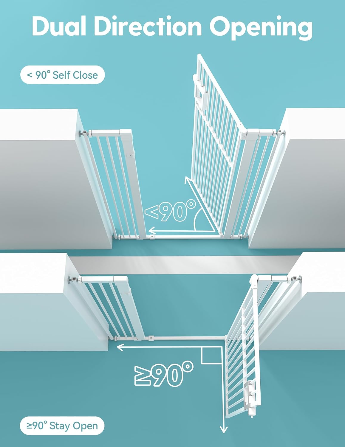 Detalle de No Pawblems Pet Gate 71-inch