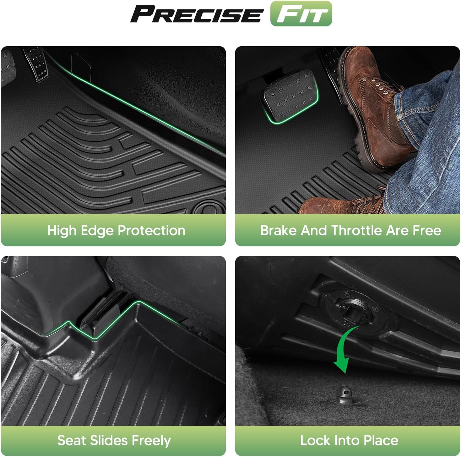 Thumbnail 2 de Cartist Floor Mats & Cargo Liner for 2018–2024 Ford Expedition / Lincoln Navigator (7 Seats) — All-Weather TPE Set