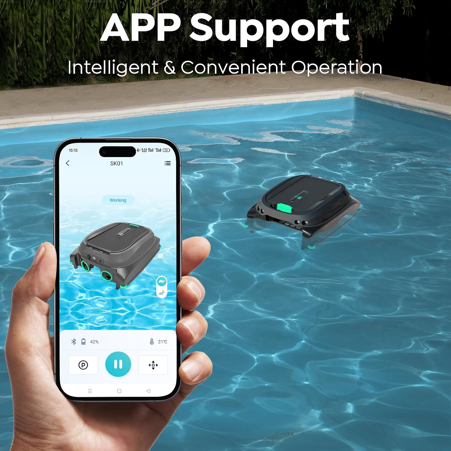 Thumbnail 3 de BRINBO Solar Pool Skimmer Robot SK01