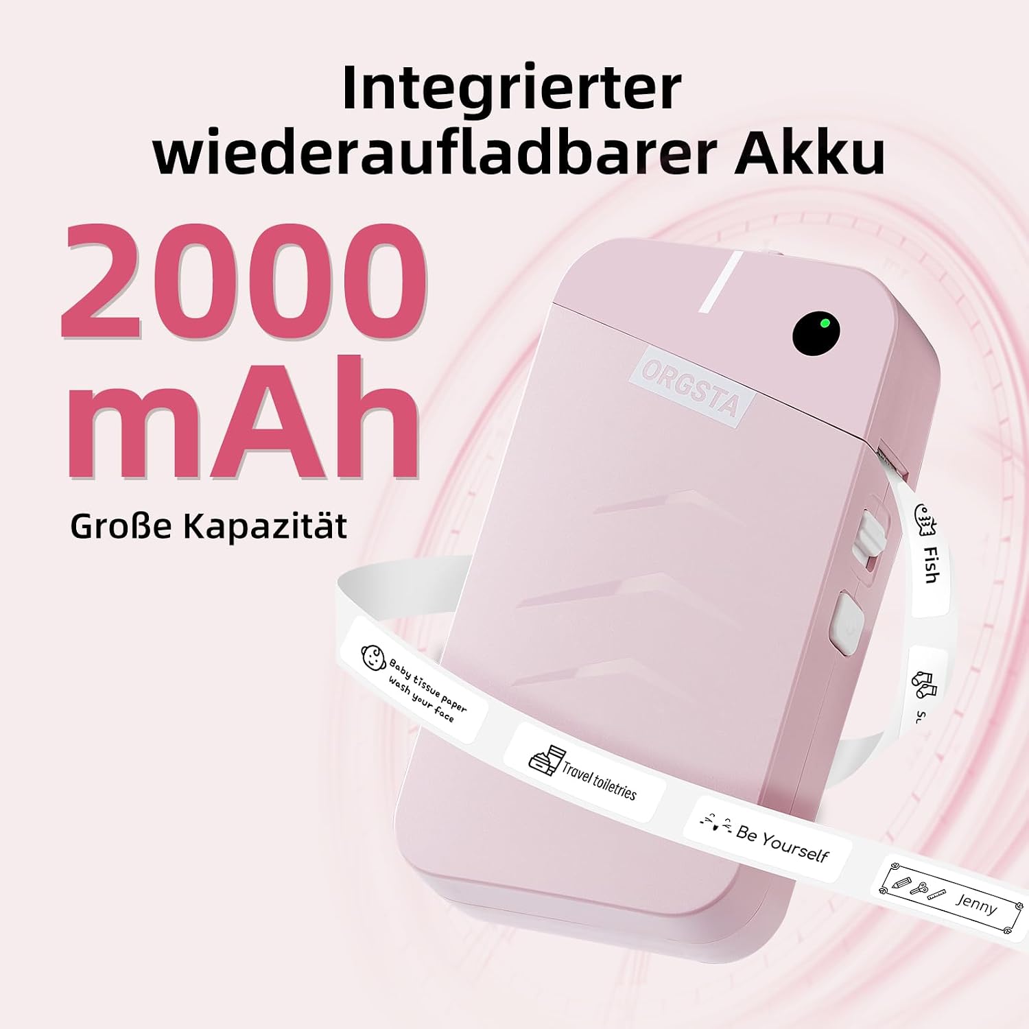 Detalle 2 de ORGSTA S001 Etikettendrucker 2000 mAh 🖨