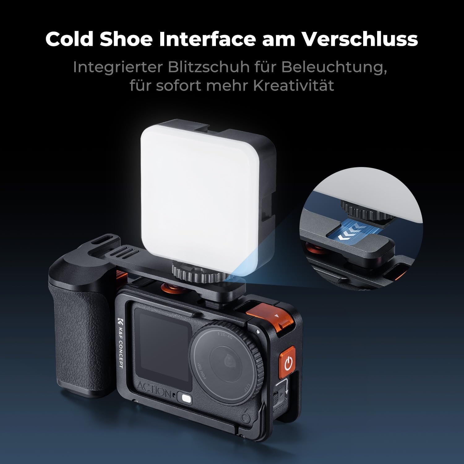 Thumbnail 3 de K&F CONCEPT Street Grip Kit mit Käfig für DJI Osmo Action 6 – Griffhalter-Set mit Schnellverschluss