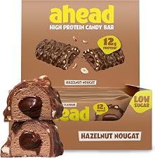 Detalle de ahead Protein Riegel Hazelnut Nougat 14×45g Eiweißriegel