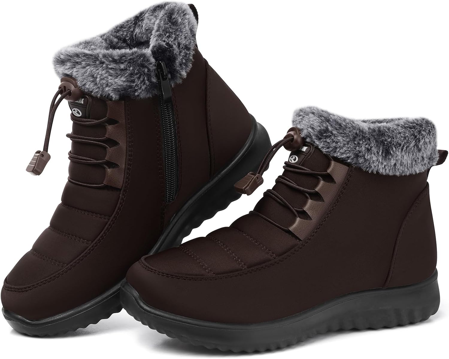 Detalle de SHIBEVER Women's Winter Boots, Faux-Fur Lined