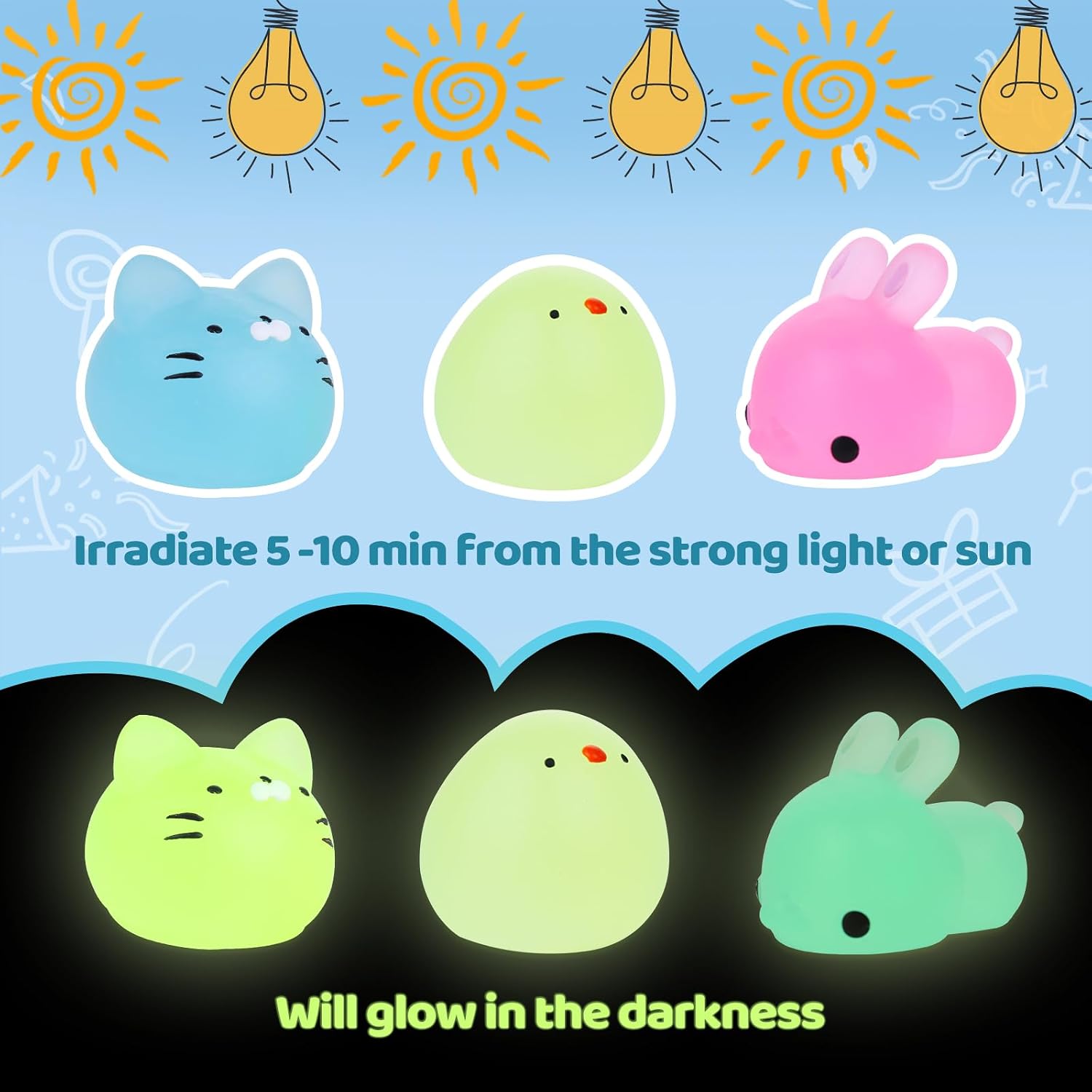 Thumbnail 2 de 100-Piece Mochi Squishy Stress Relief Toys