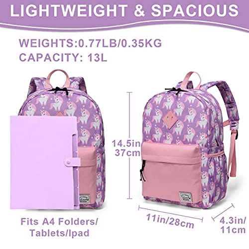 Detalle de VASCHY Mochila infantil unicornio para preescolar (4–6 años) resistente al agua