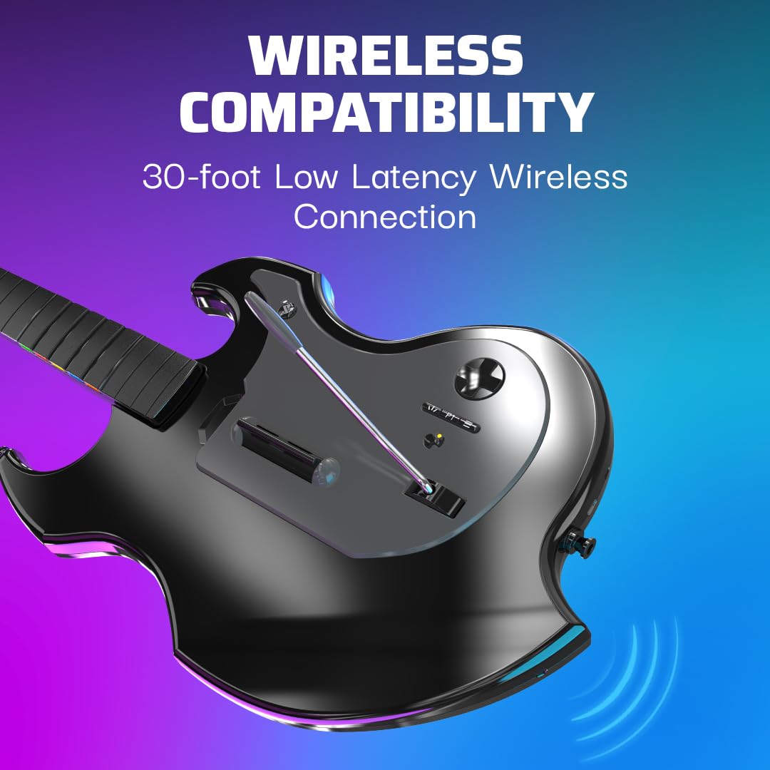 Detalle de PDP RIFFMASTER Wireless Guitar Controller 36-hour 🎸