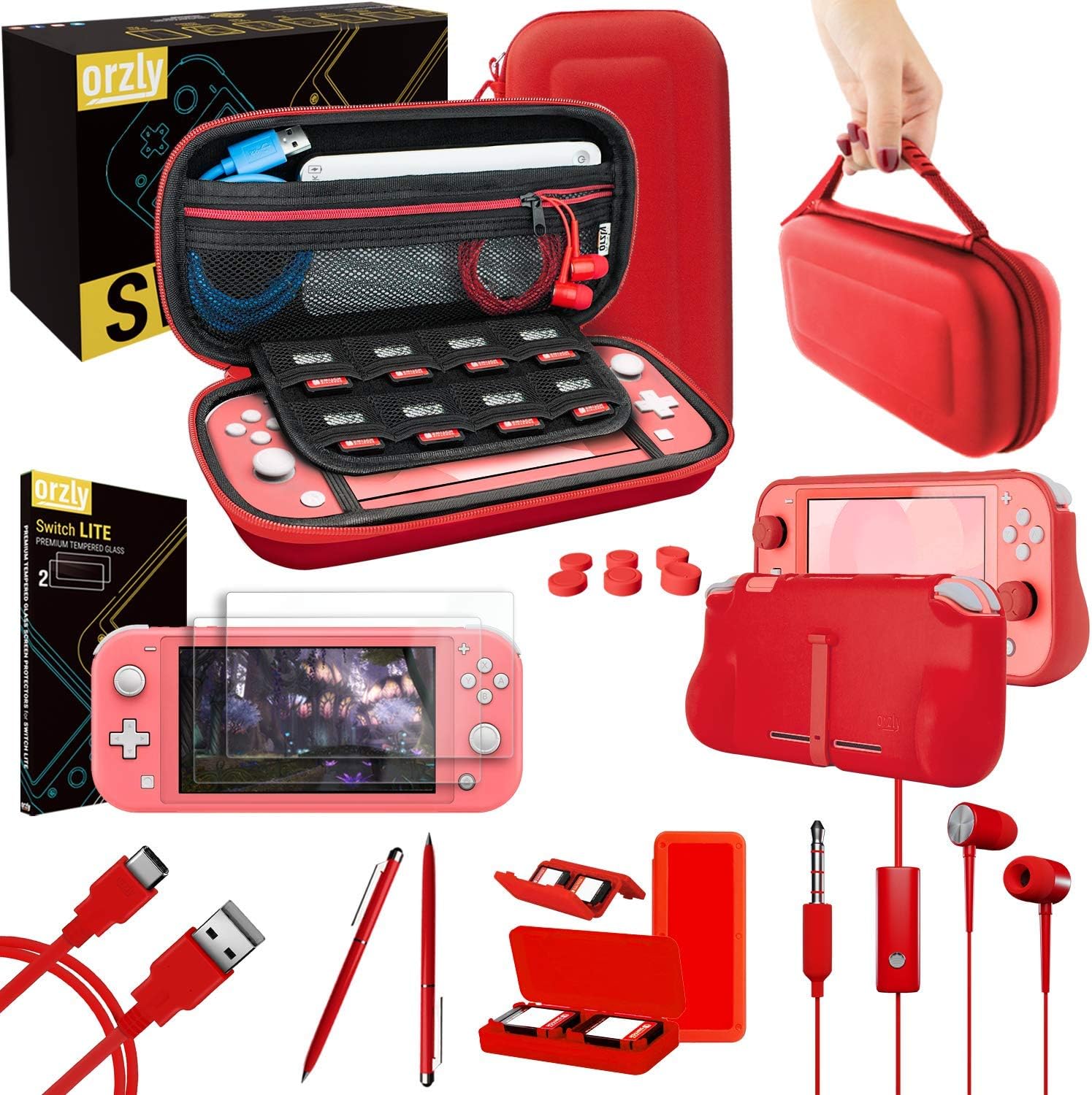 Orzly Accesorios Switch Lite Pack completo