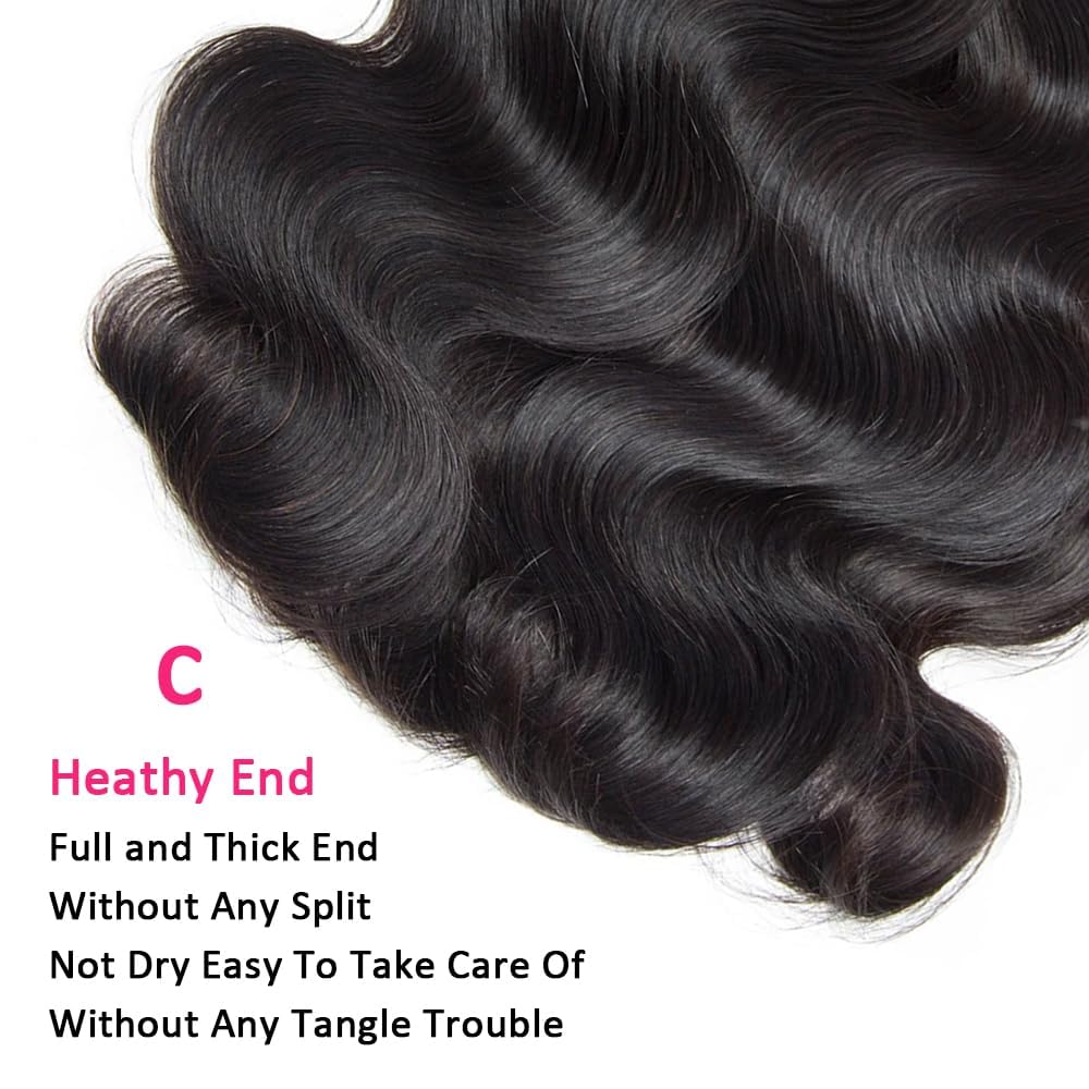 Thumbnail 5 de 14A Brazilian Virgin Body Wave Human Hair Bundles (20/22/24 Inch, 100g–105g each) for Thick Weaves & Quick Wigs