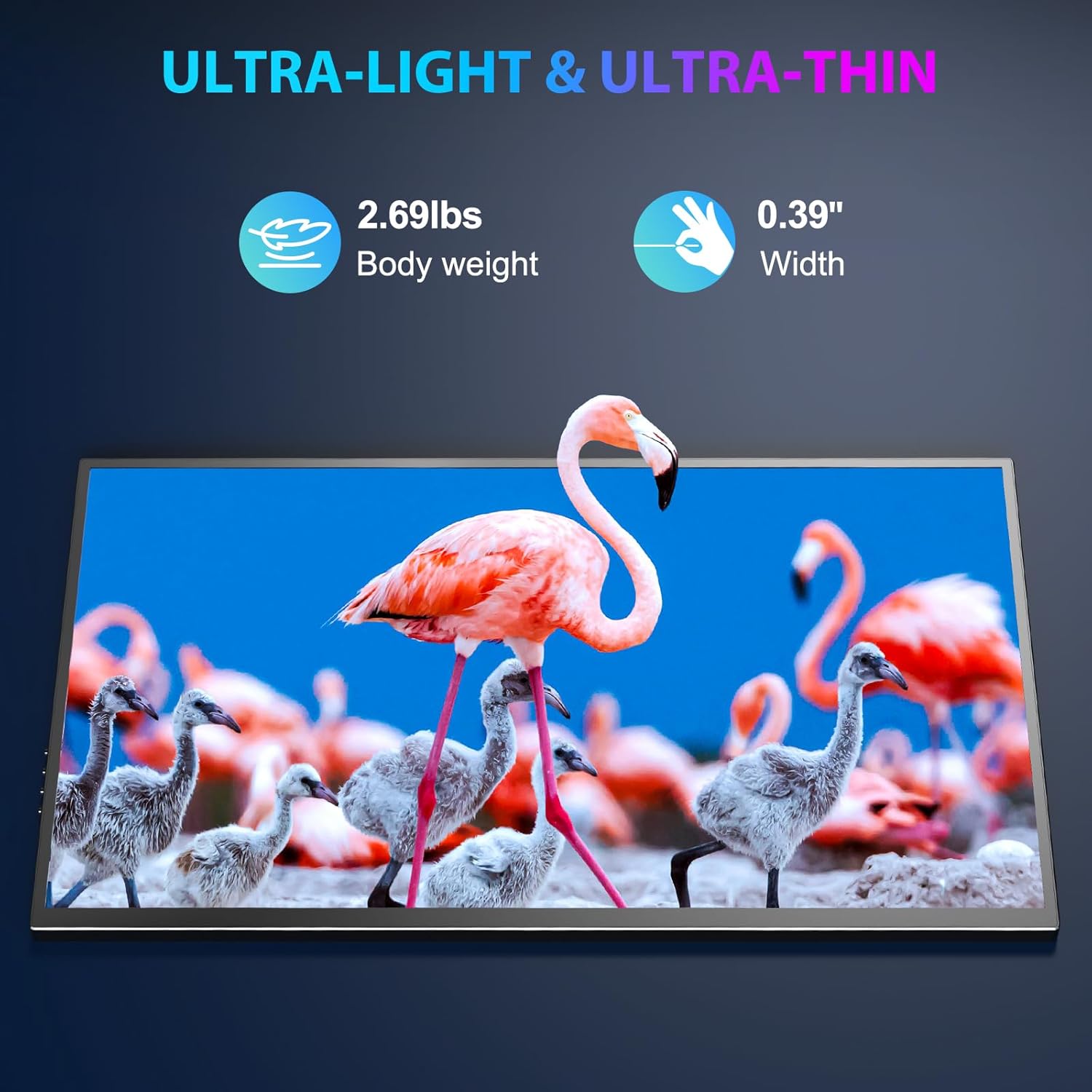 Thumbnail 6 de 18.5-Inch Portable Monitor for Laptop: 120Hz Full HD Second Screen with HDR, USB-C and VESA Stand