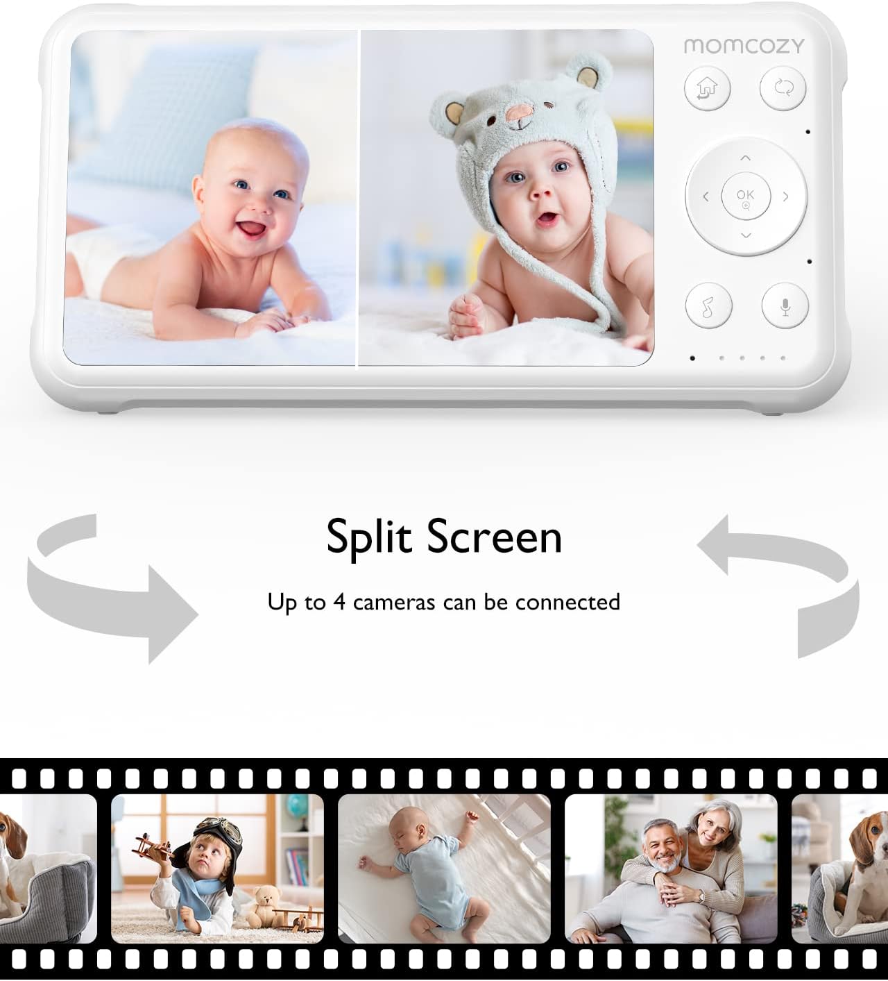 Thumbnail 2 de Momcozy BM01 add-on camera unit (BM01) with 1080P HD, pan-tilt-zoom and easy pairing