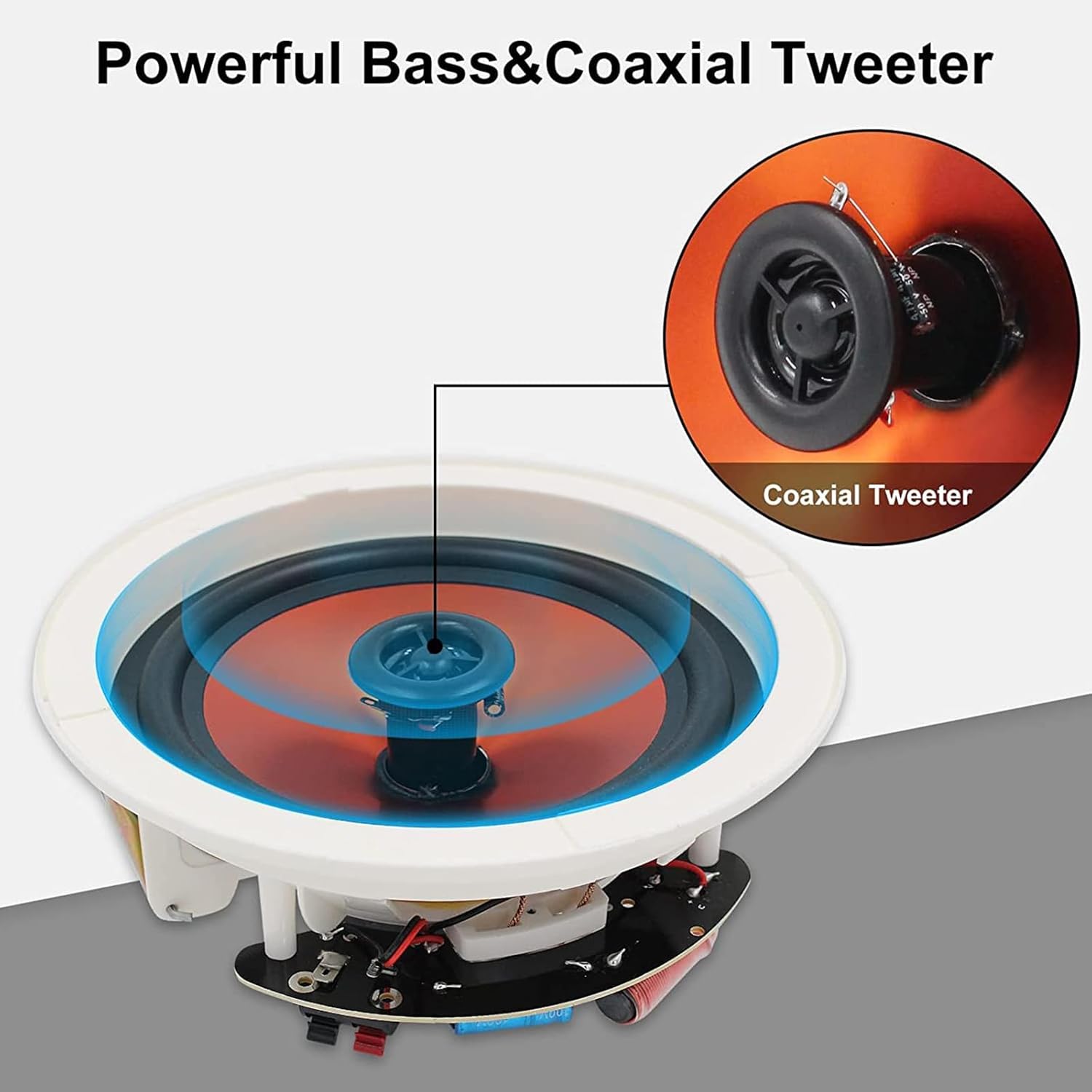 Thumbnail 2 de Herdio 6.5" 4 PCS 600 Watts Bluetooth Ceiling Speakers (recessed) with TWS pairing