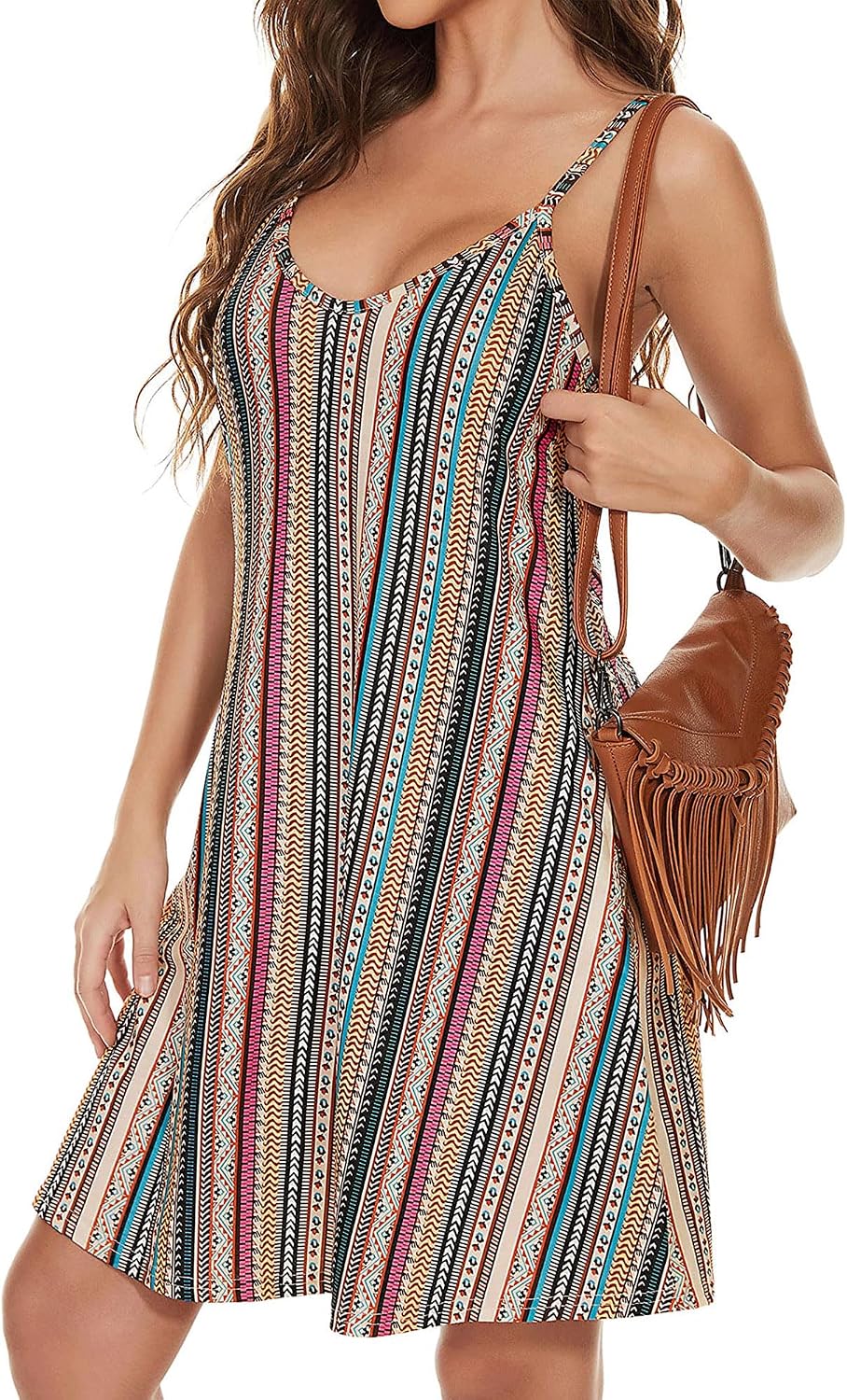 Detalle de JOELLYUS Women's Spaghetti-Strap Sundress