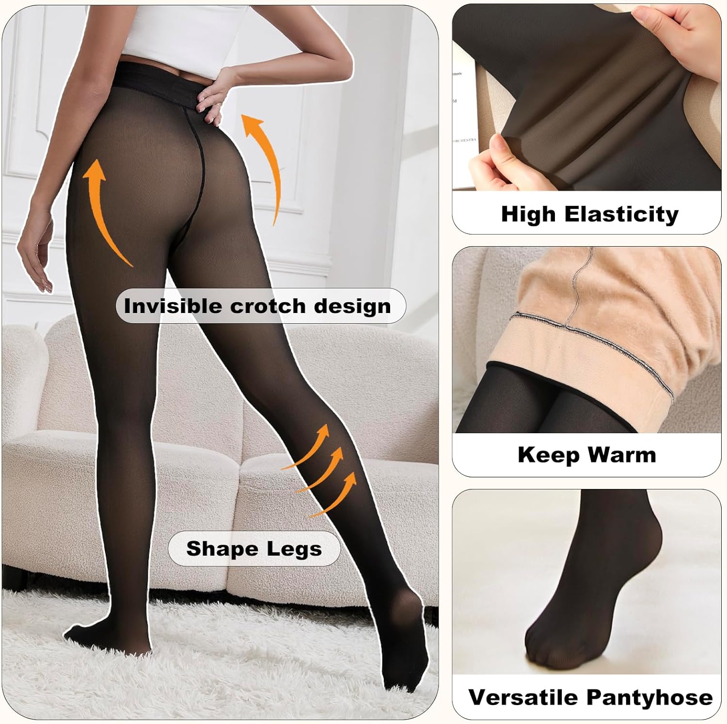 Thumbnail 2 de Apriddeo 2025 One-Seam Fleece Lined High-Waist Tights
