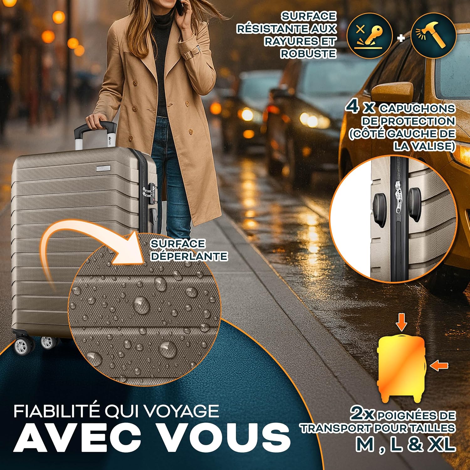 Thumbnail 6 de tillvex Set valises S‑M‑L‑XL avec accessoires