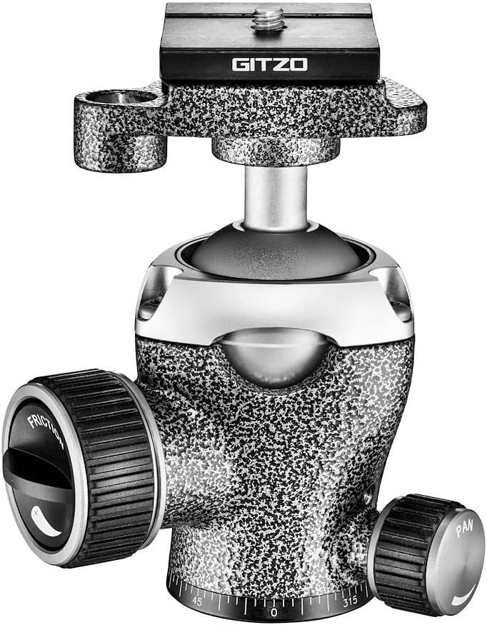 Detalle de Gitzo GH1382QD Testa a Sfera Centrale Grigio – Stabilità e Precisione per la Fotocamera