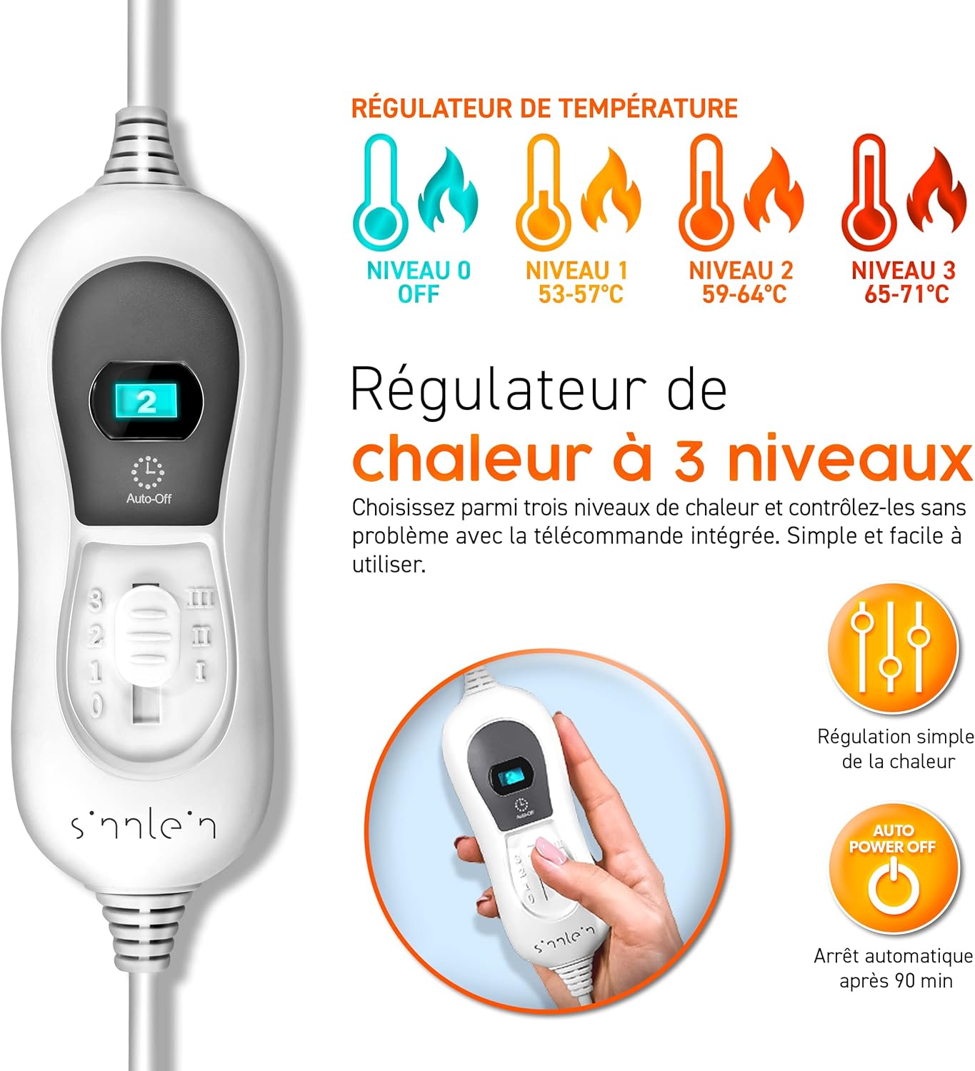 Thumbnail 3 de Ceinture Lombaire Chauffante Sinnlein — 3 niveaux, sécurité renforcée et lavage en machine