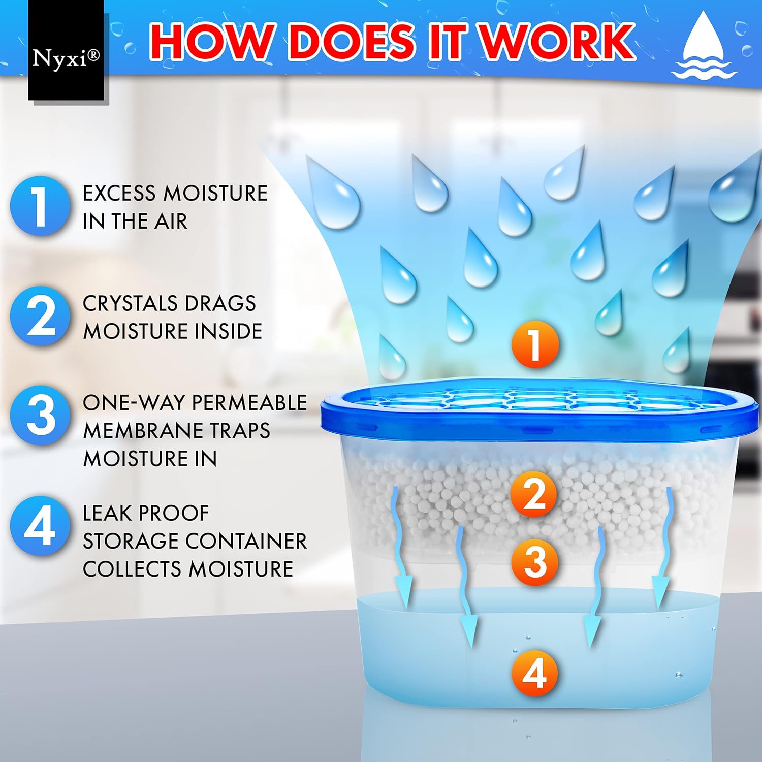 Detalle 2 de Nyxi Dehumidifier Pack 6 x 500ml for damp