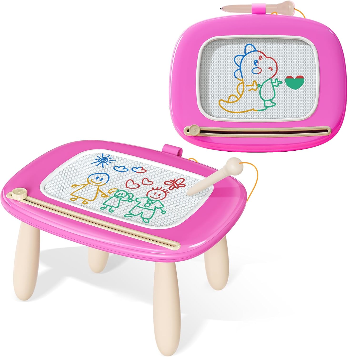 Detalle de Kikidex Magnet-Zeichentafel 1-3 Jahre rosa