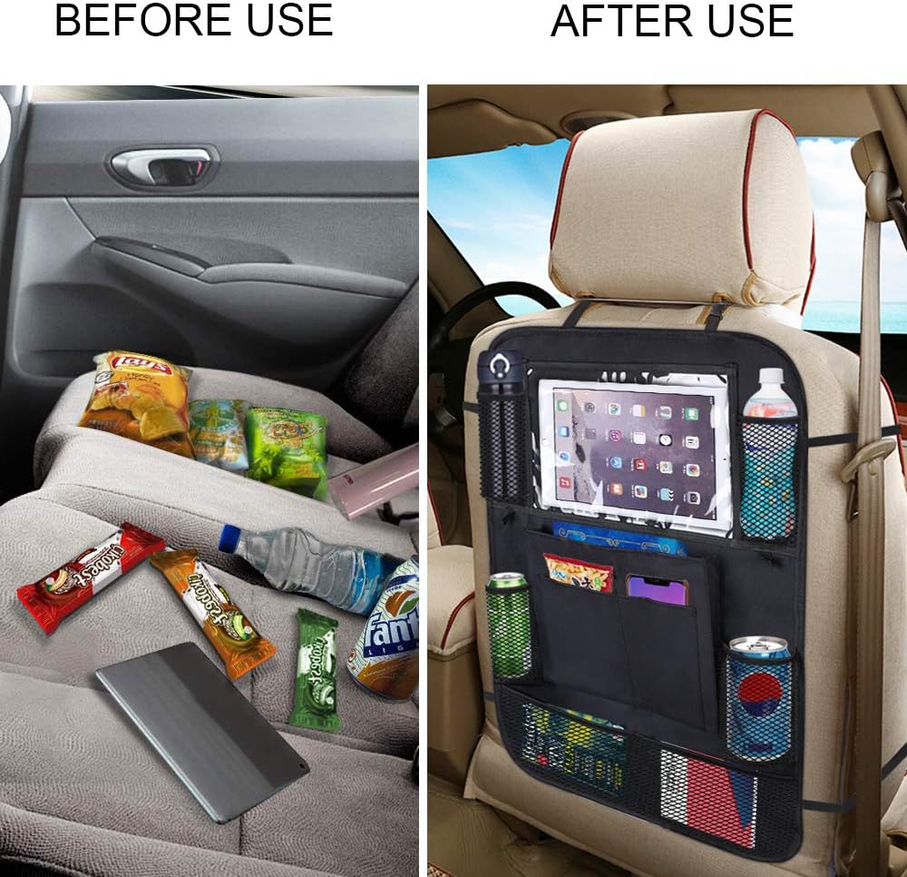 Thumbnail 5 de URAQT Protezione sedile auto bambini con organizer impermeabile (2 pezzi) + supporto iPad