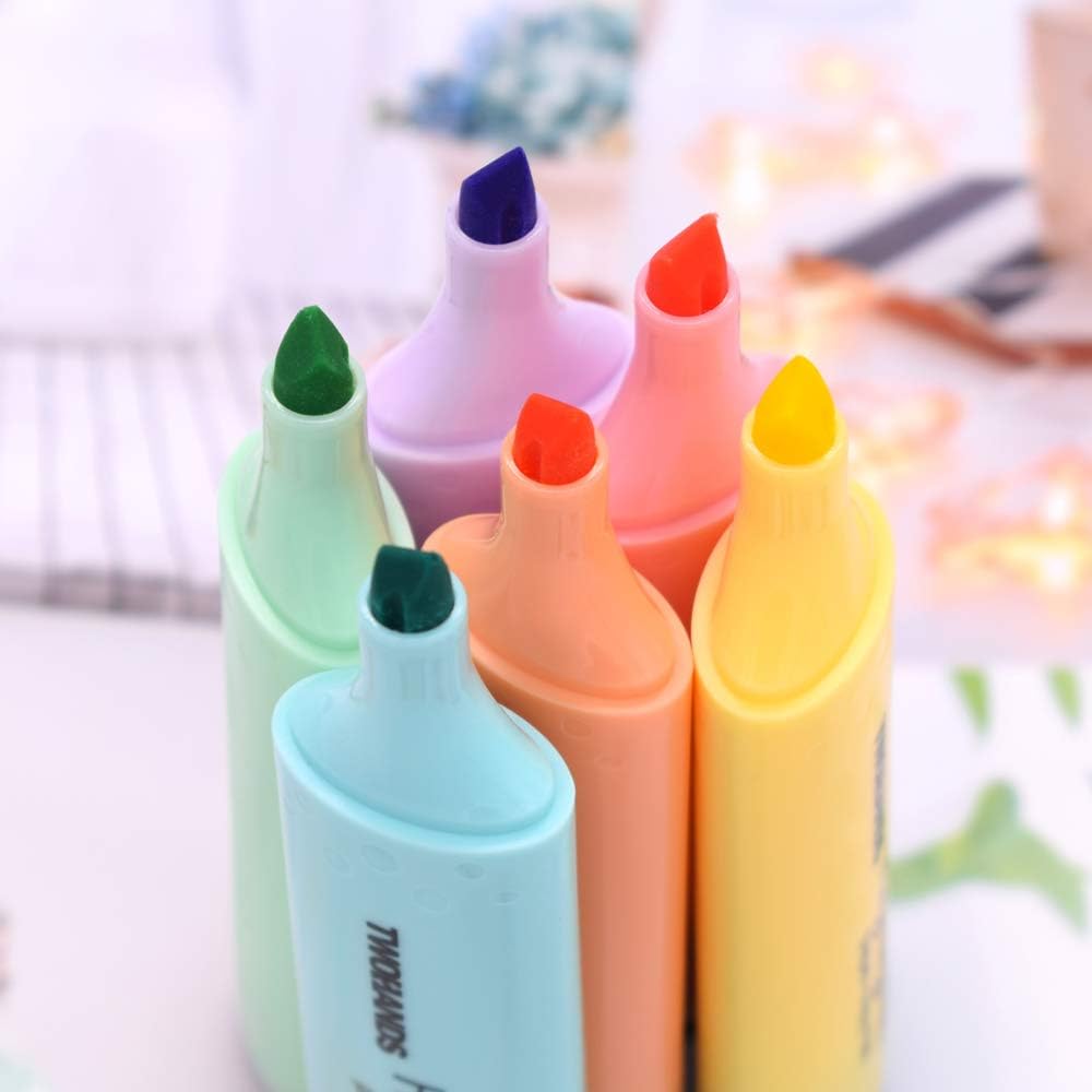 Detalle 2 de TWOHANDS 2109 Highlighters, 6 Pastel Colors, Chisel Tip