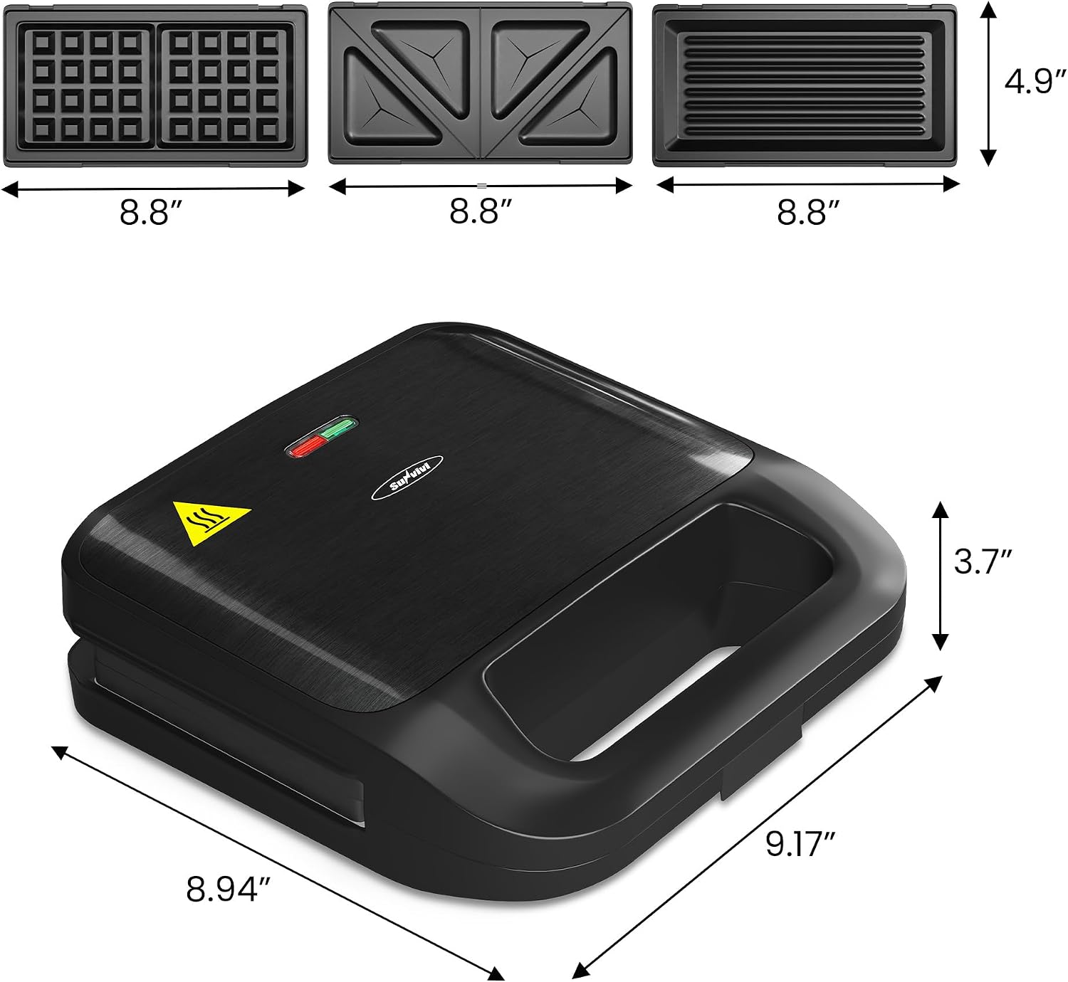 Thumbnail 5 de Electric Sandwich Maker, 750W