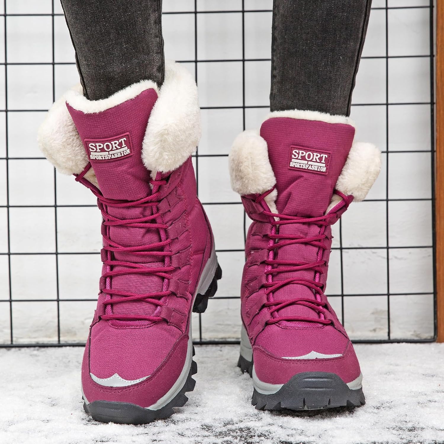 Thumbnail 5 de VLOOKST dameslaarzen voor winter en sneeuw, maat 37-43, warm gevoerd