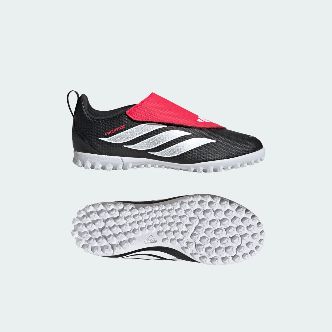 Detalle de Zapatilla Adidas Predator Club moqueta: fútbol casual con lengüeta plegable y velcro