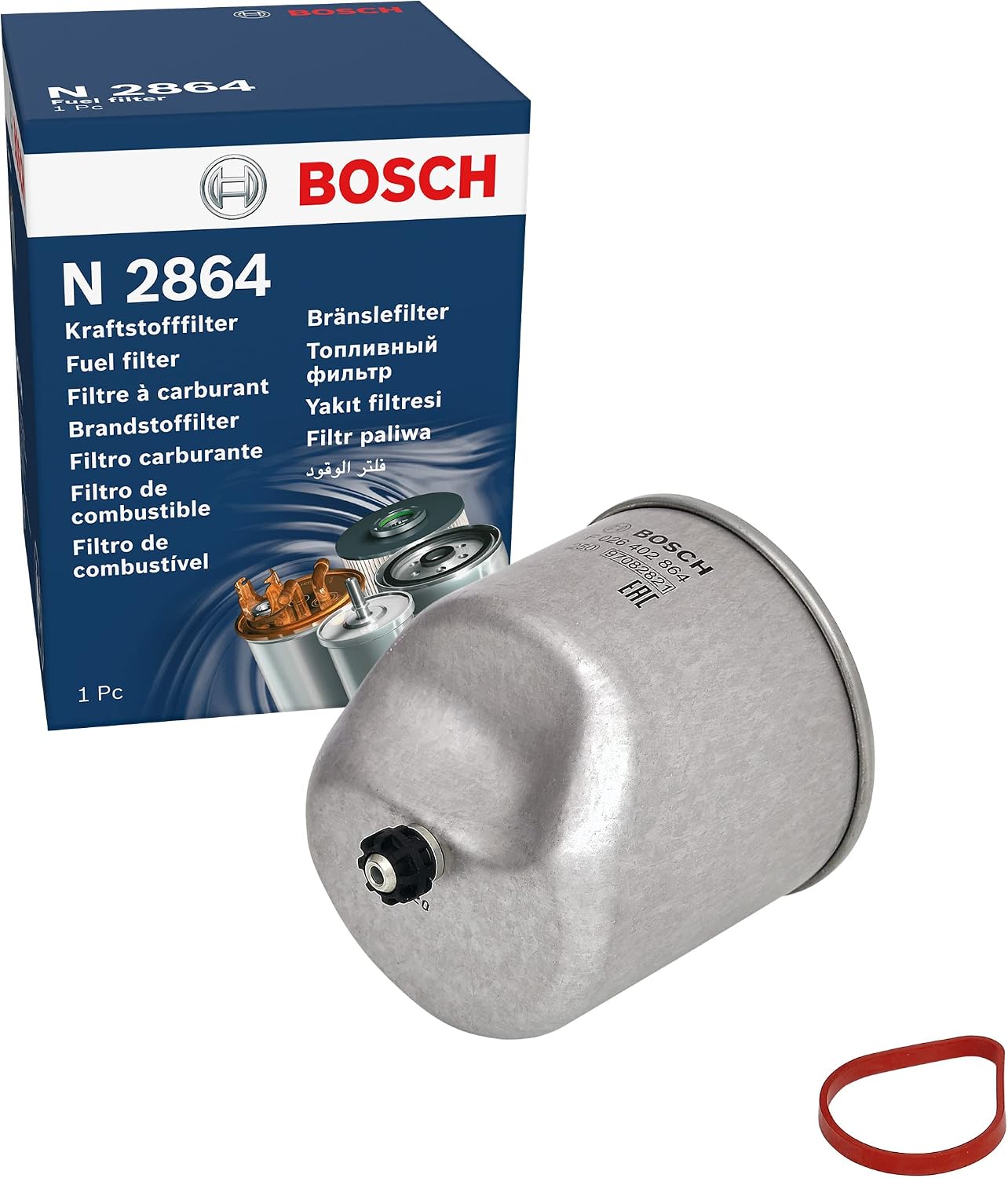 Detalle de Bosch N2864 filtro diesel 144 mm