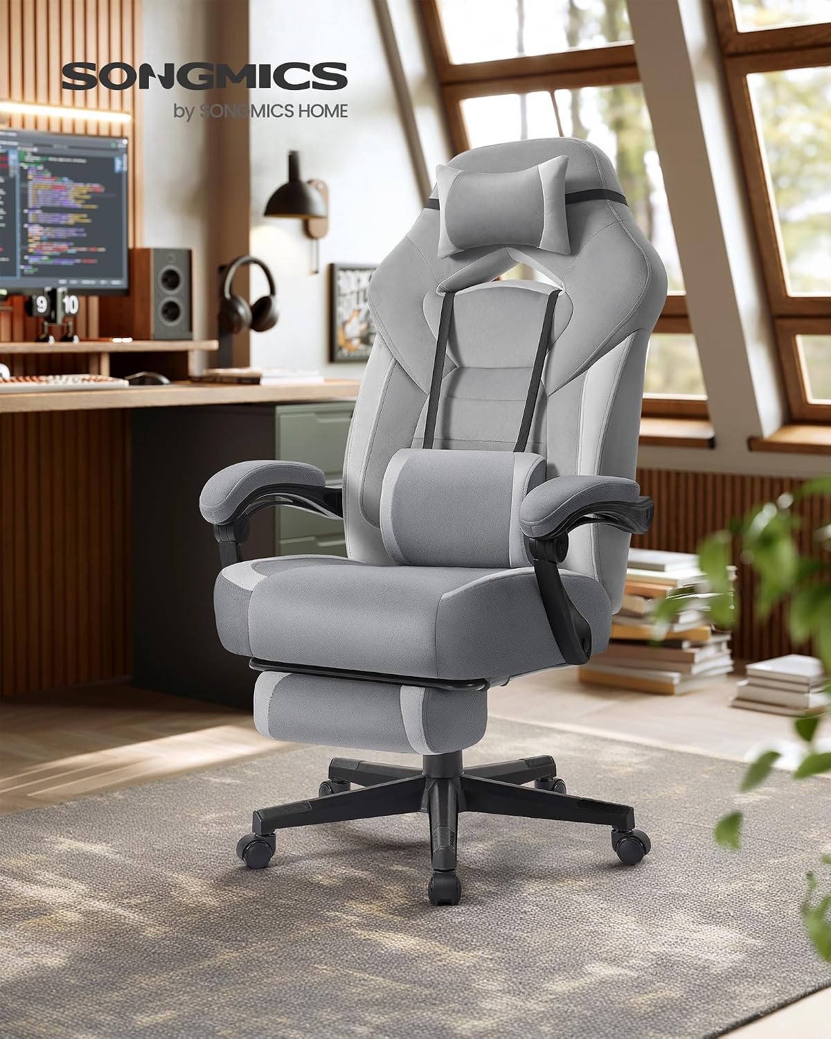 Thumbnail 1 de SONGMICS Sedia Gaming OBG077G02: ergonomia, comfort e stile per work e gioco