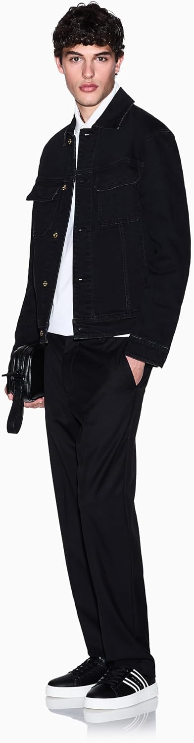 Thumbnail 6 de Armani Exchange Black and Gold Capsule Polo Homme - Patch Logo