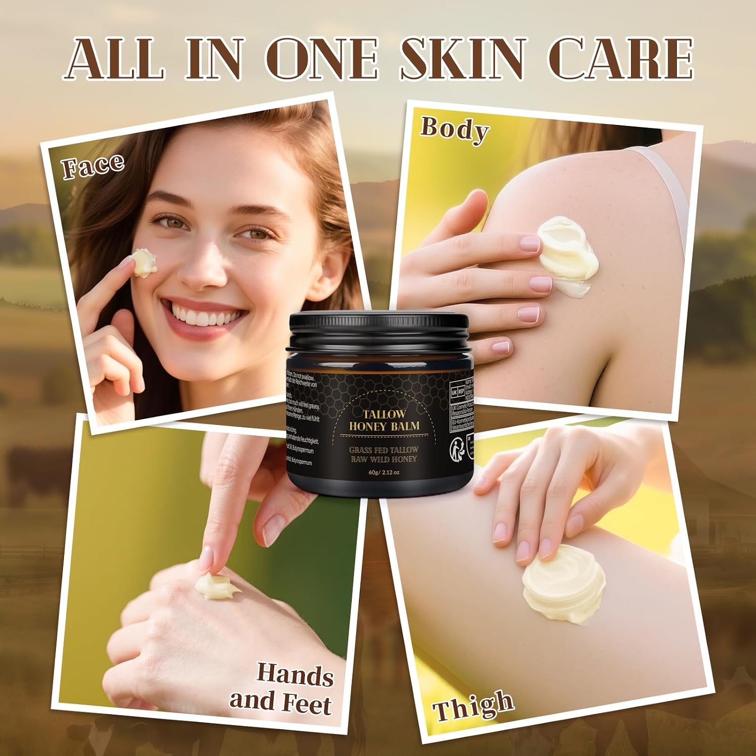 Thumbnail 3 de Beef Tallow Creme – Rindertalg Creme für Tiefenhydration und sanfte Hautpflege (60 g / 2.12 oz)